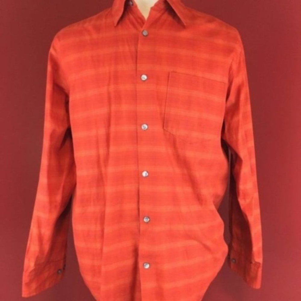 DKNY Men's Shirt XL Long Sleeved Burnt orange XL